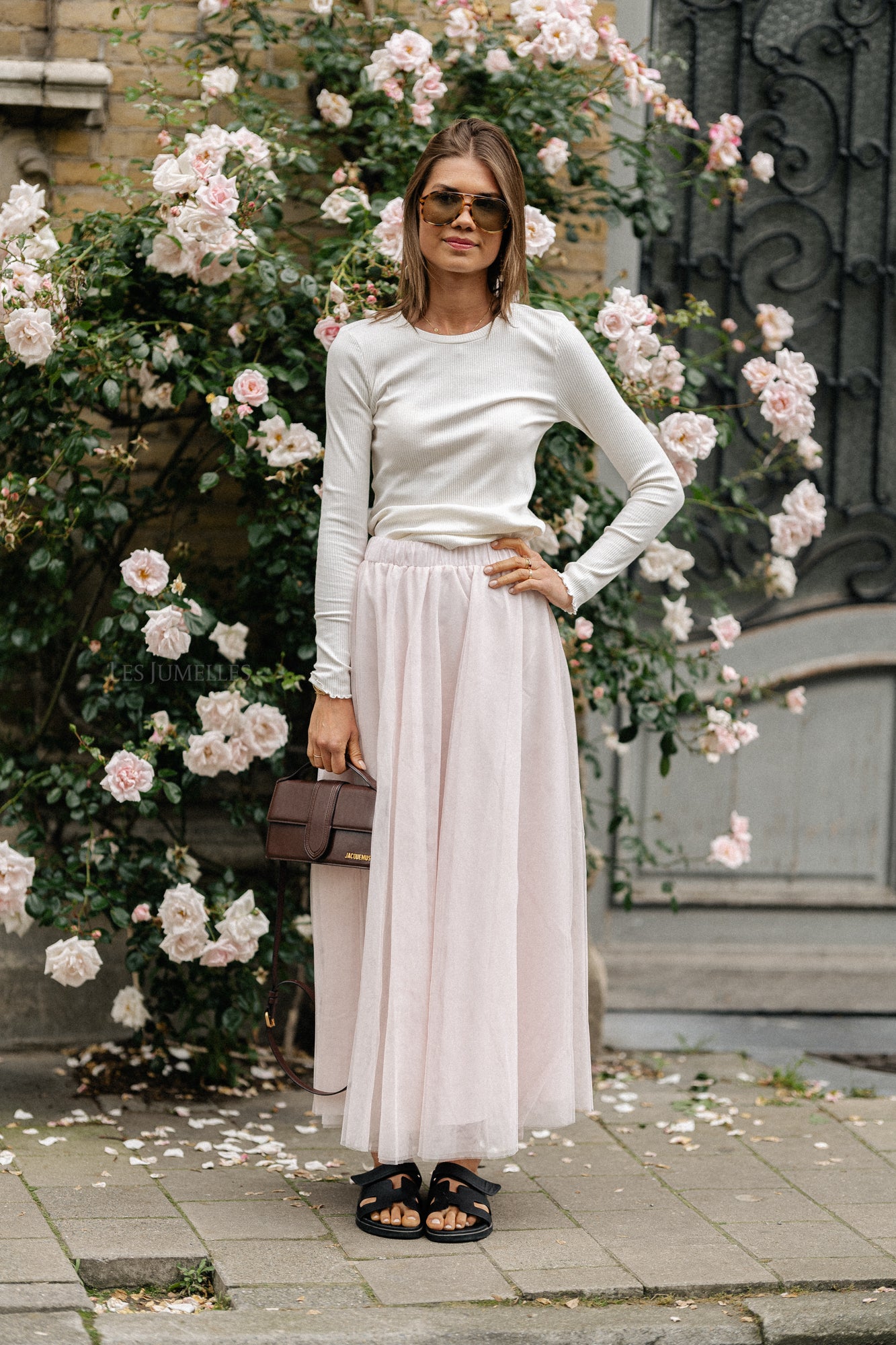 ViNimra jupe midi eau de rose