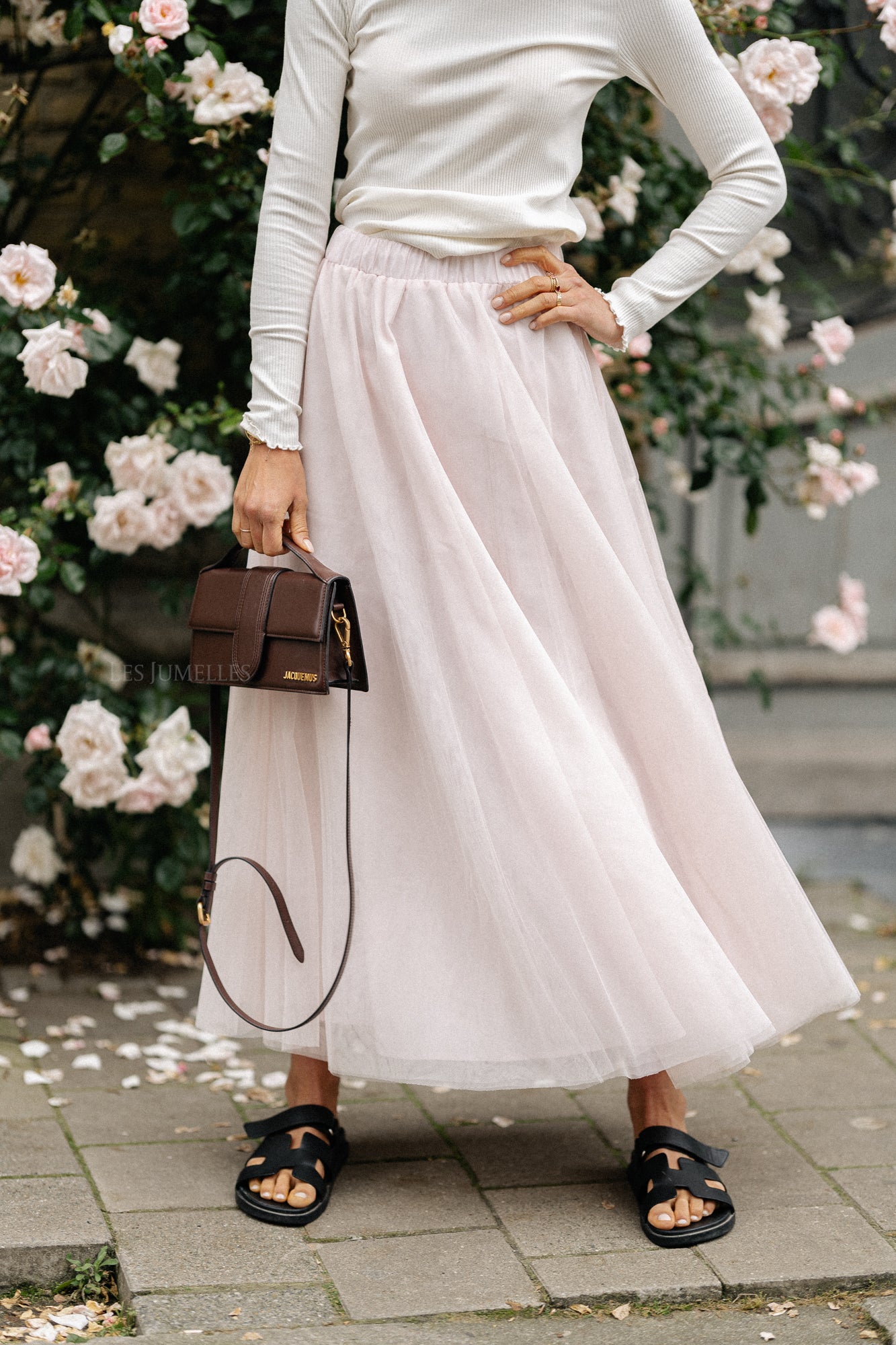 ViNimra jupe midi eau de rose