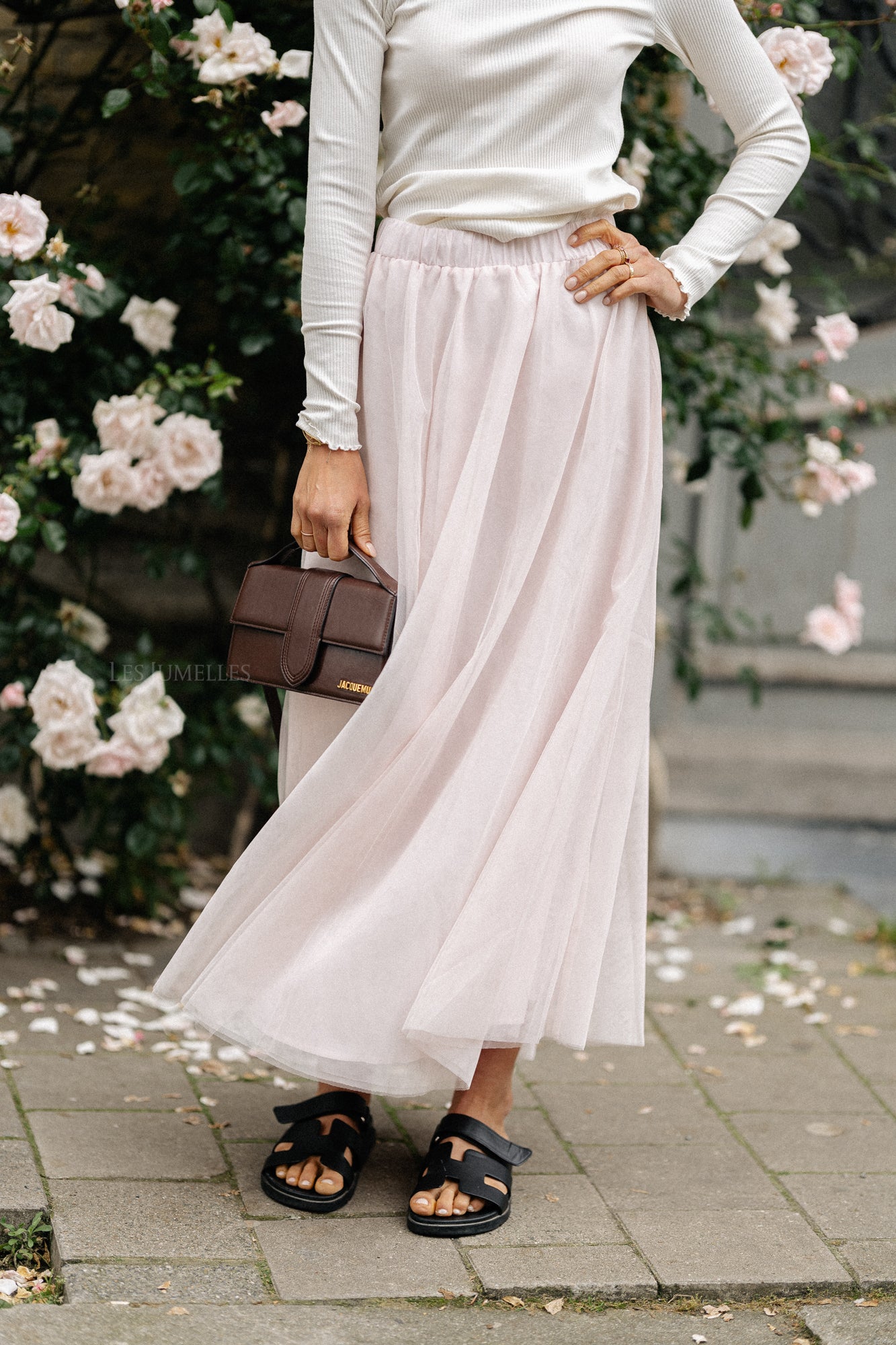 ViNimra jupe midi eau de rose