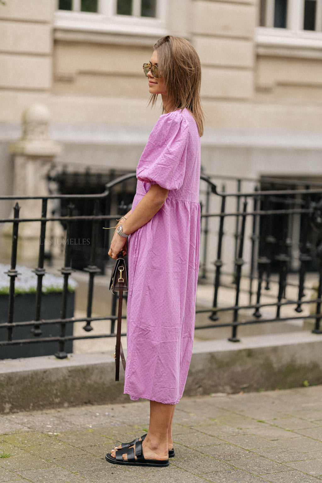 Juliette diagonales Wickelkleid in Orchidee