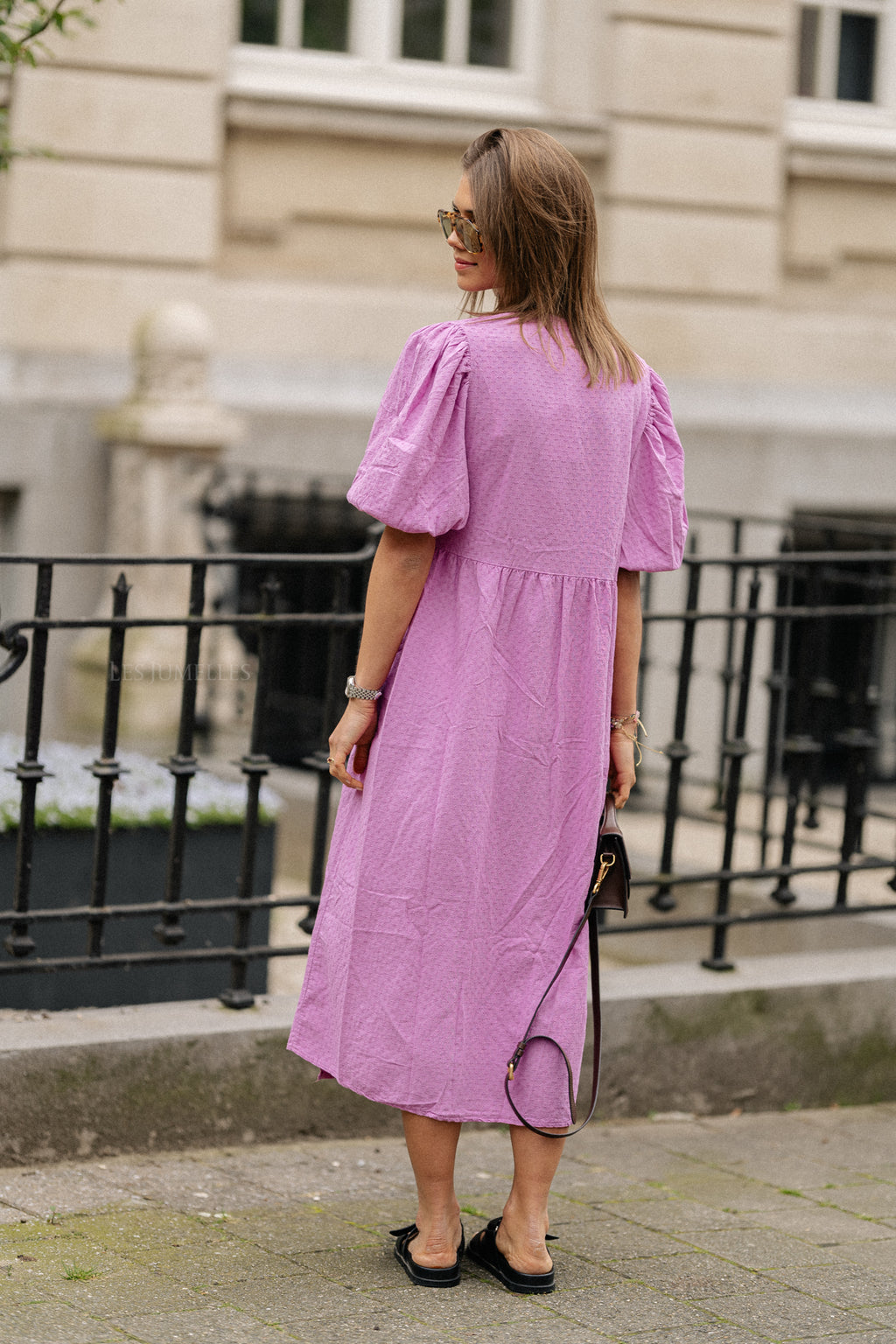 Juliette diagonales Wickelkleid in Orchidee