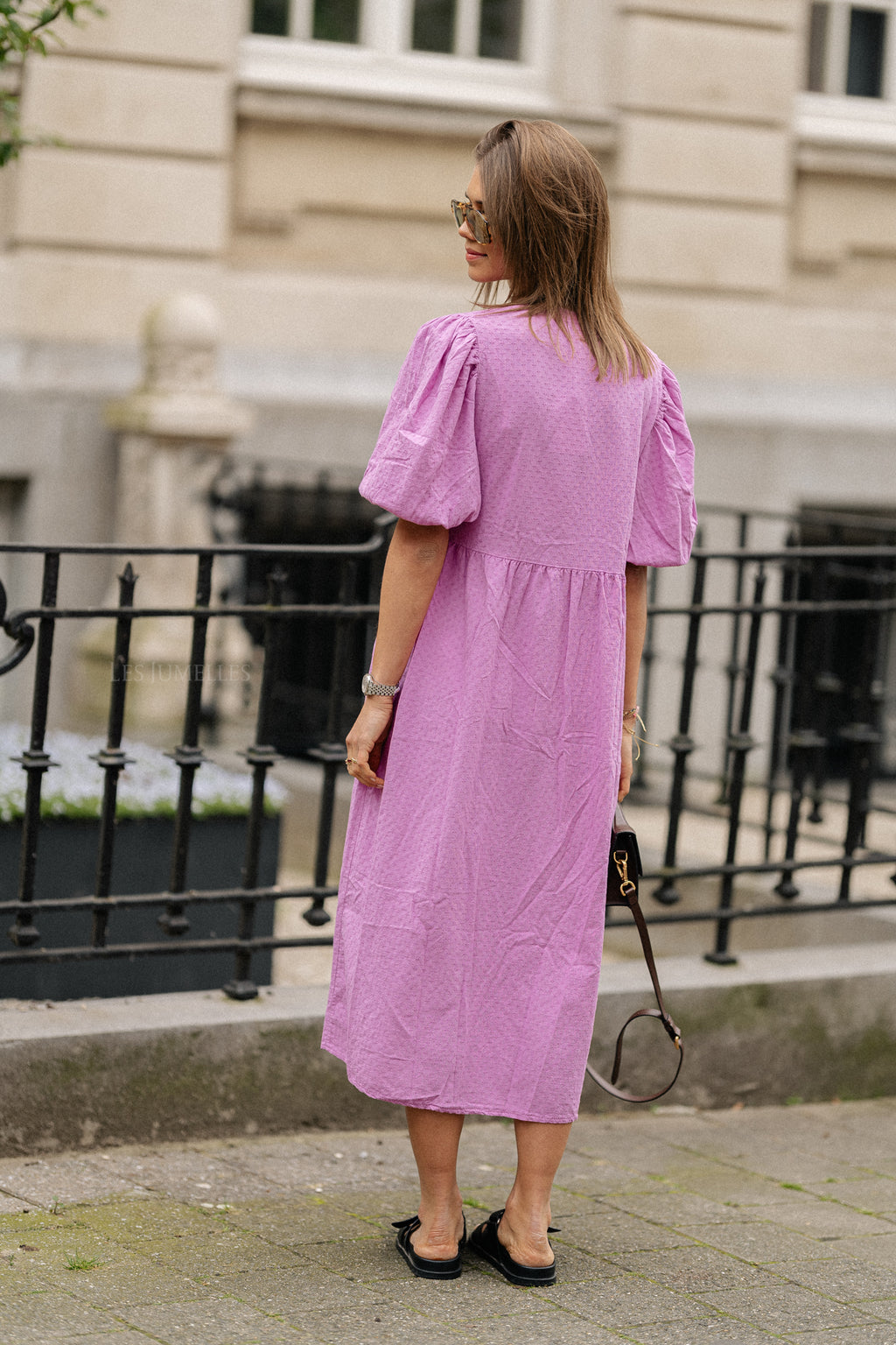 Juliette diagonales Wickelkleid in Orchidee