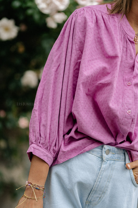 Les Jumelles Cadie Baumwollbluse orchidee