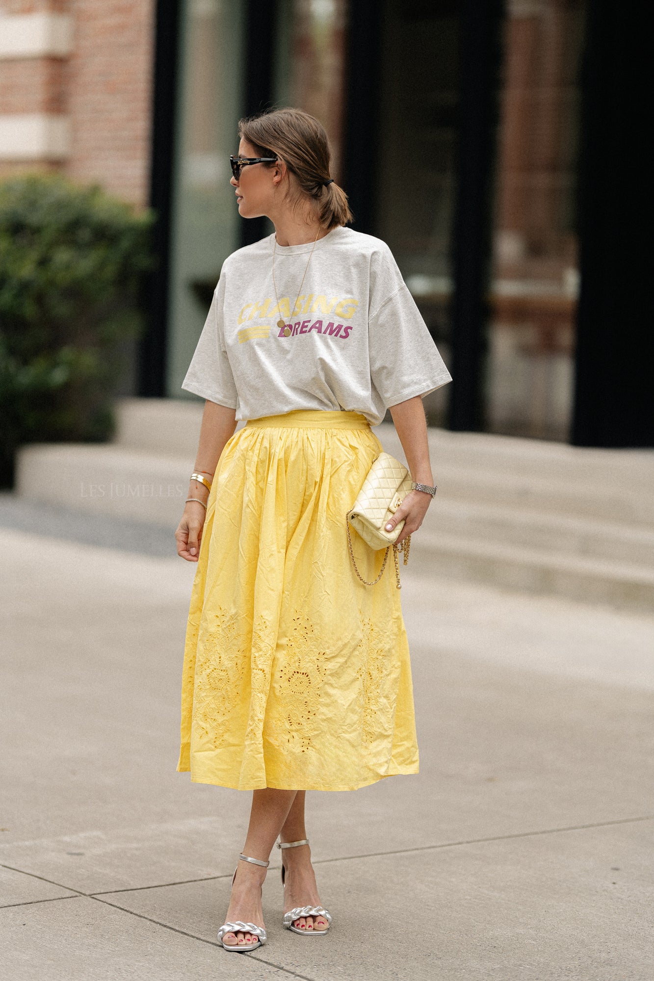 Midi skirt yellow best sale