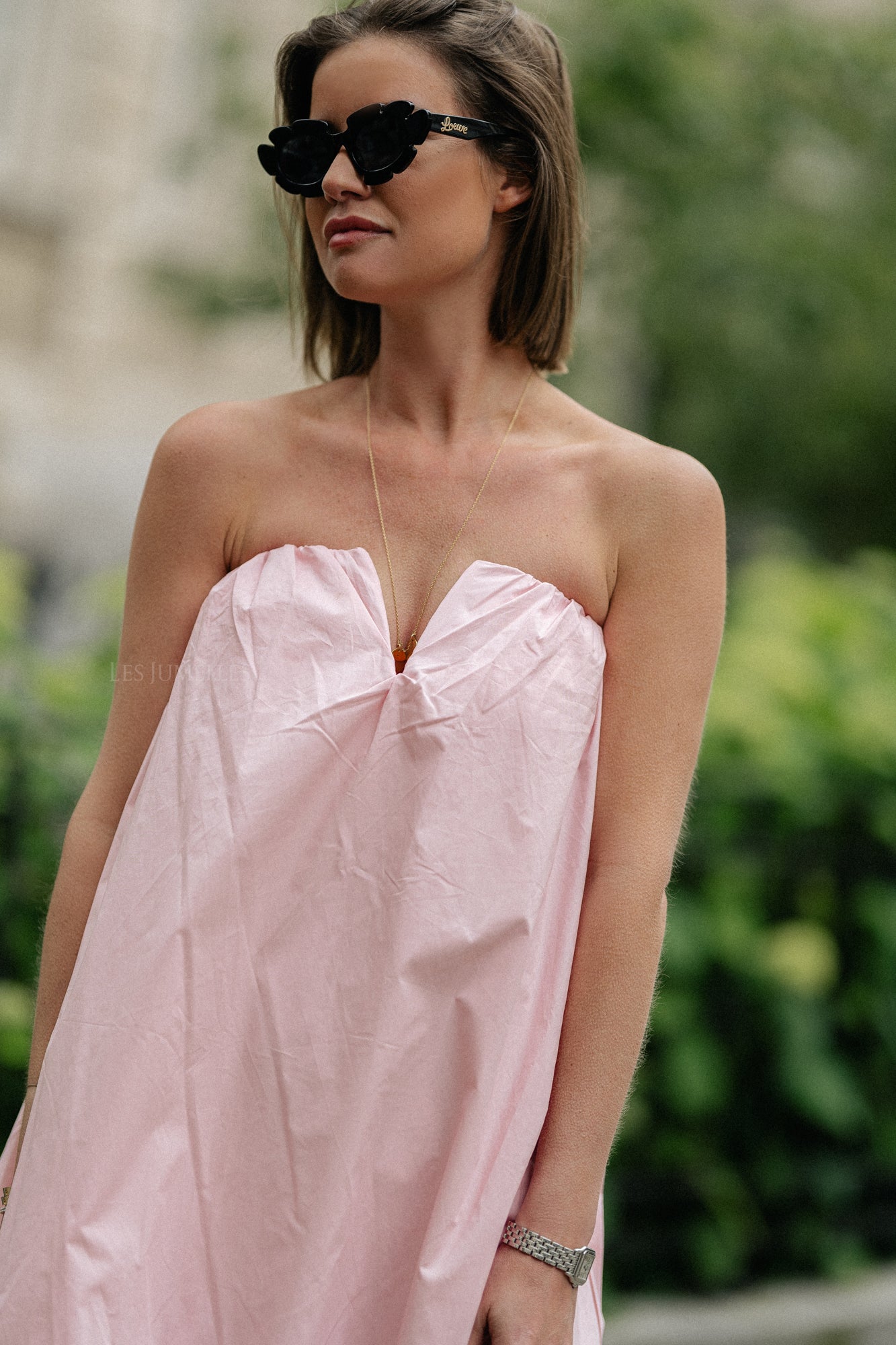 Solange bandeaujurk roze