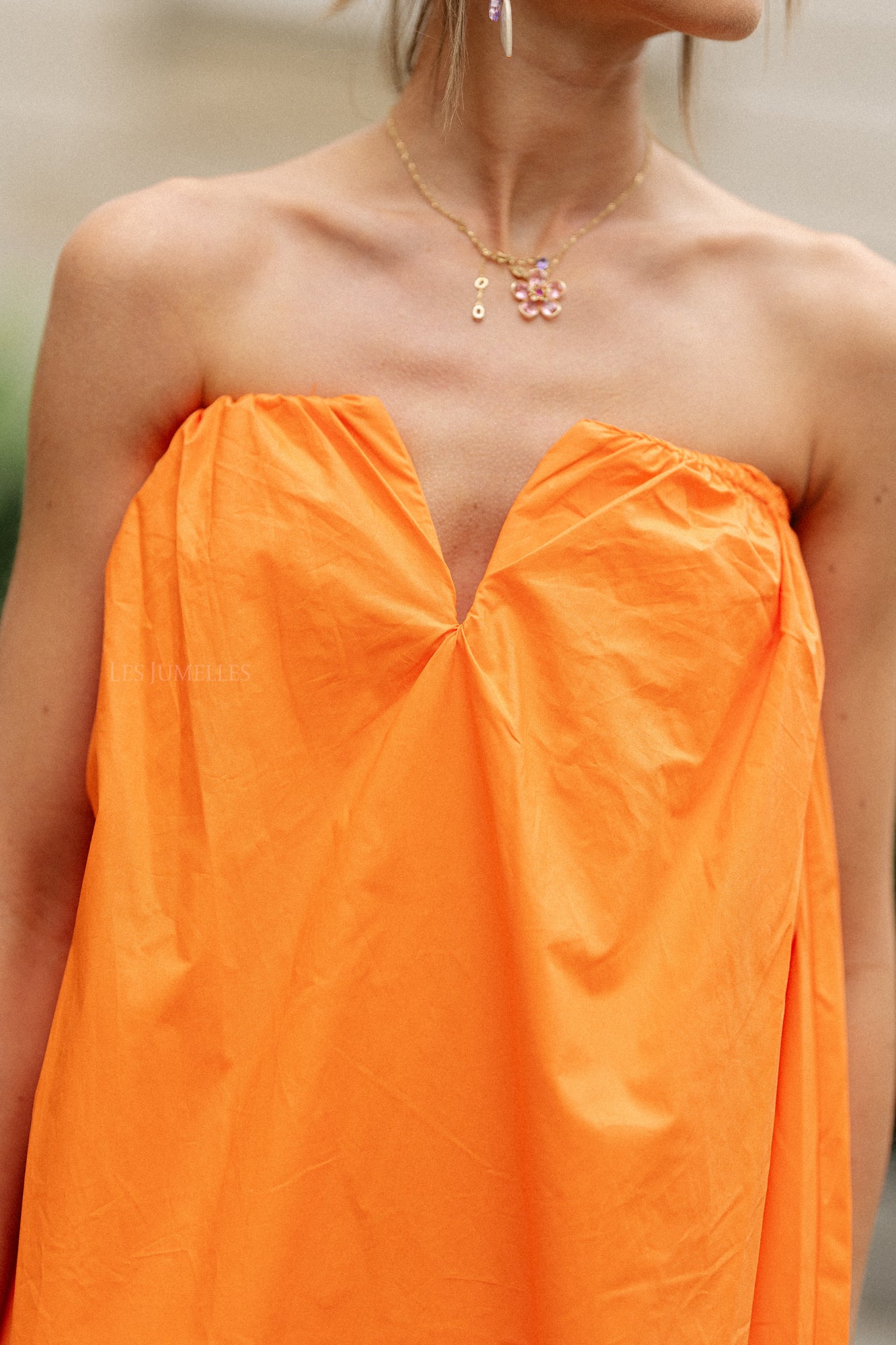 Robe bandeau Solange orange