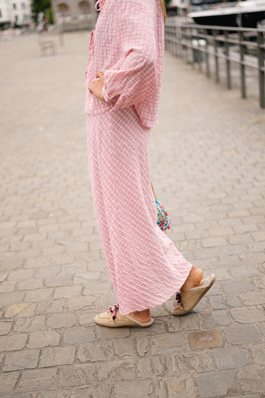 Lianne checkered skirt pink