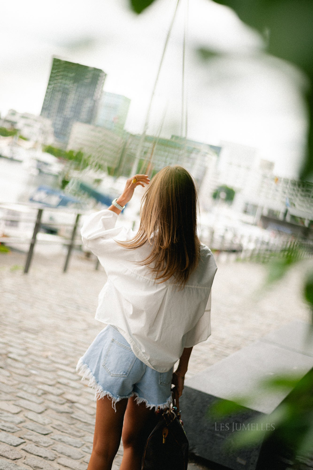 VIJuno 2/4 loose shirt snow white