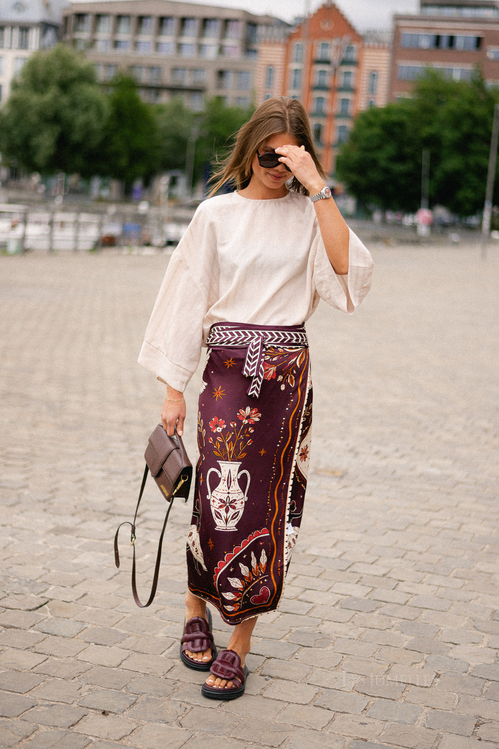 Luna wrap skirt - mystic sun