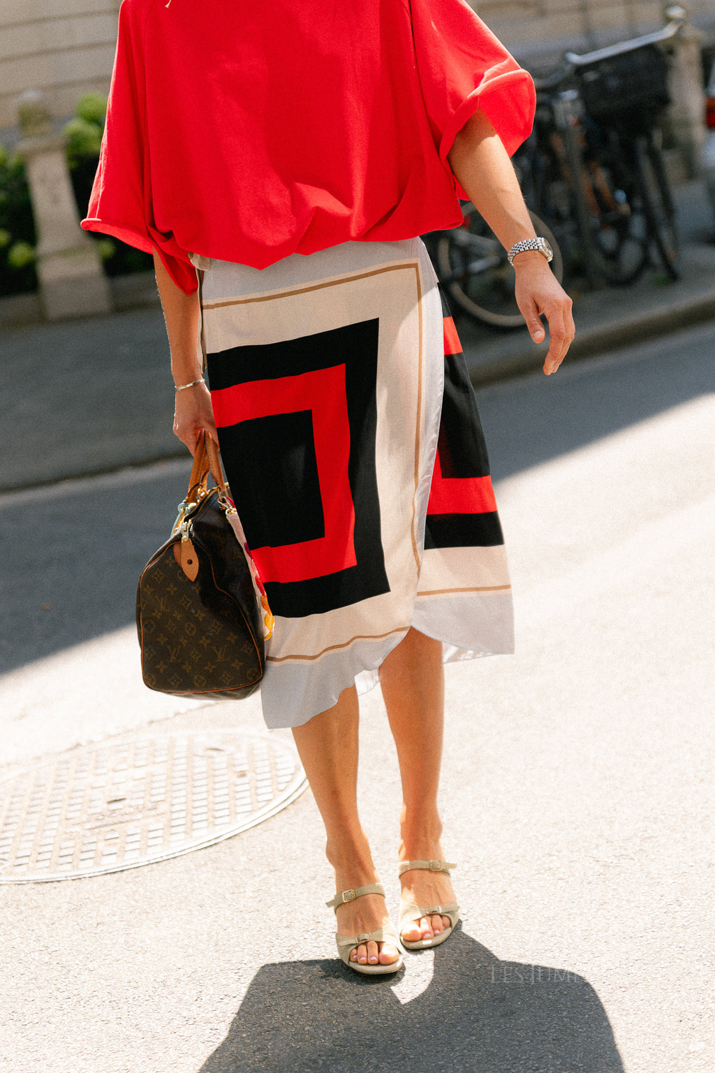 Lisa wrap skirt - geometric