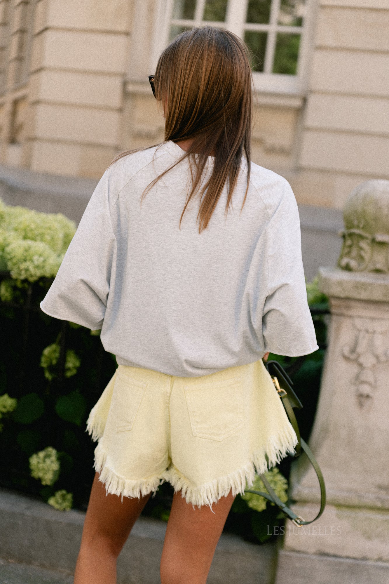 Margot denim shorts light yellow