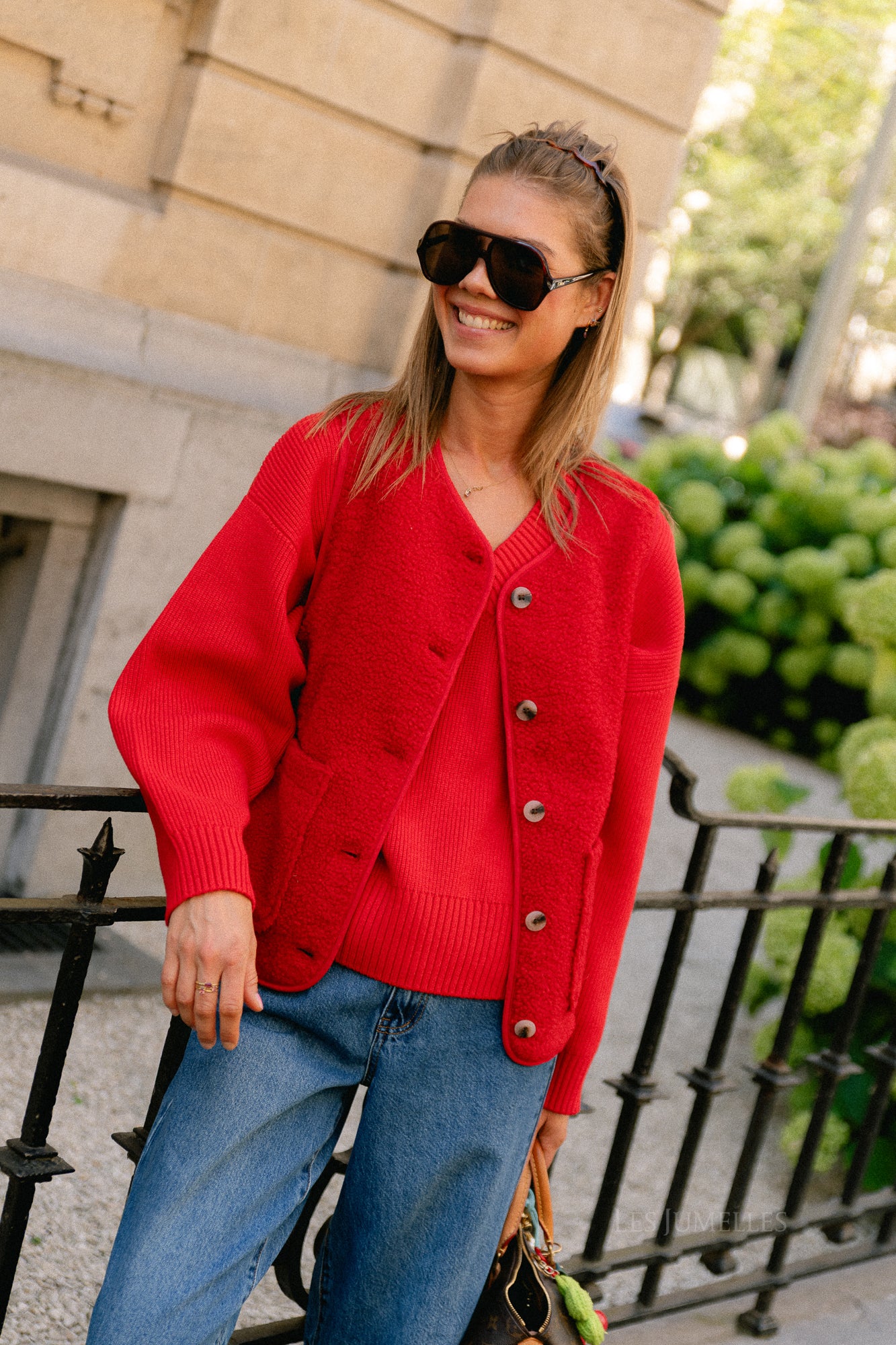 VIAda teddy waistcoat savvy red
