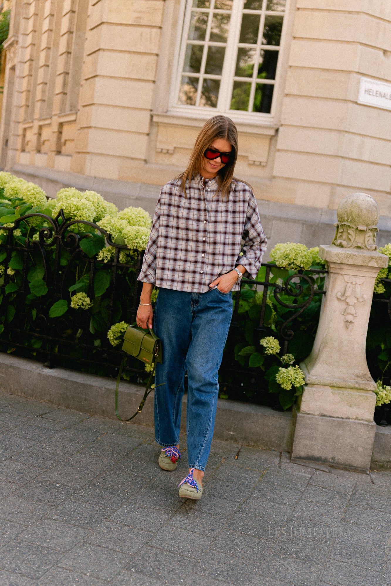 YASKarline 3/4 shirt - story pristine/checks