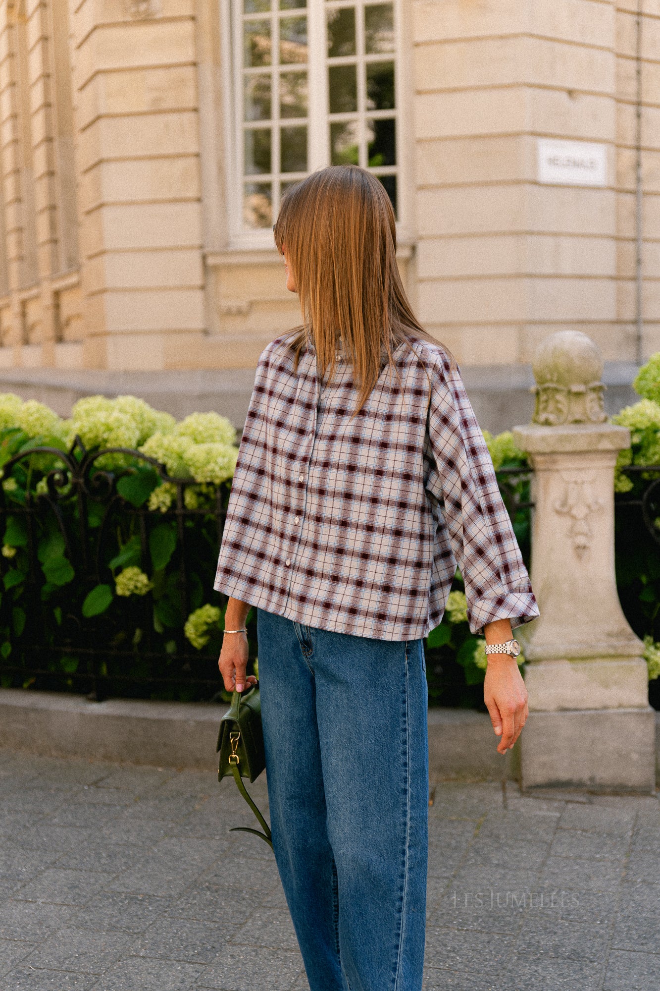 YASKarline 3/4 shirt - story pristine/checks