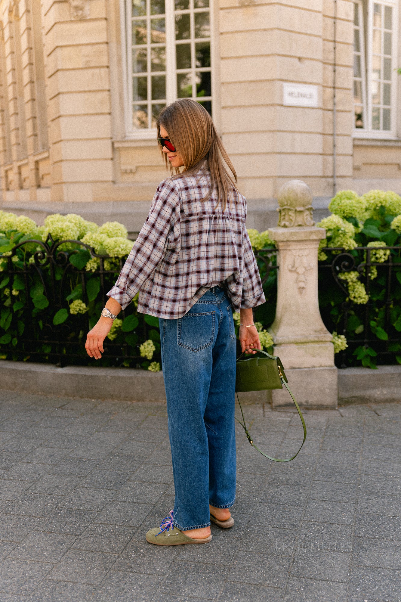 YASKarline 3/4 shirt - story pristine/checks