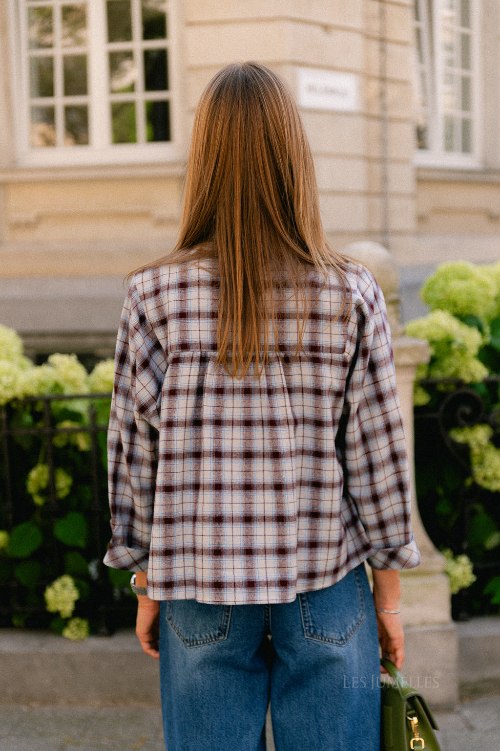 YASKarline 3/4 shirt - story pristine/checks