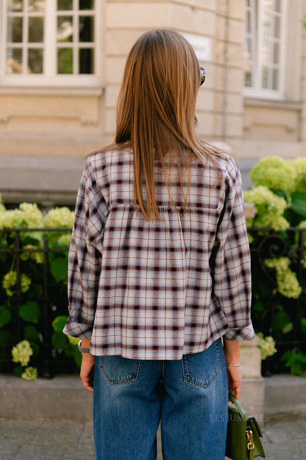 YASKarline 3/4 shirt - story pristine/checks
