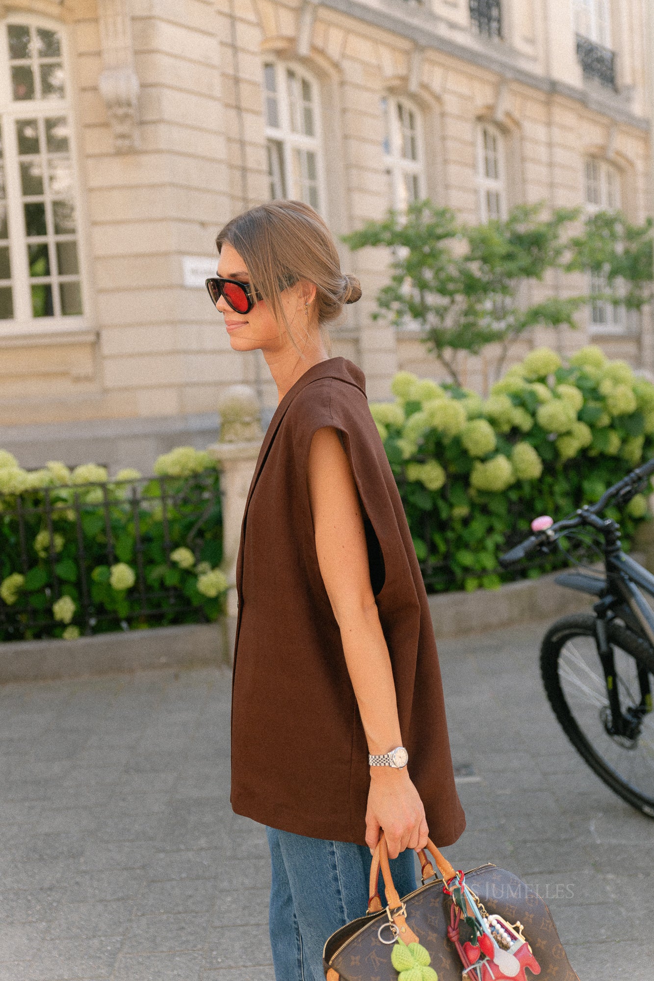 Rachelle oversized SL blazer hot chocolate