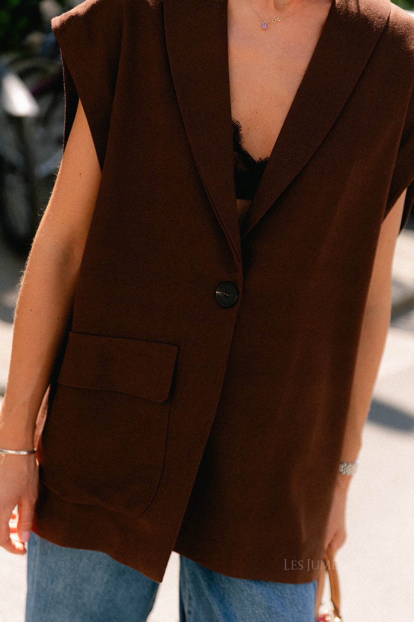 Rachelle oversized SL blazer hot chocolate