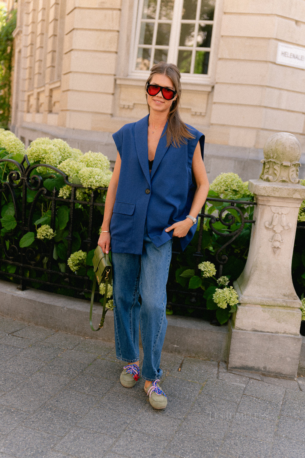 Rachelle oversized SL blazer blue quartz