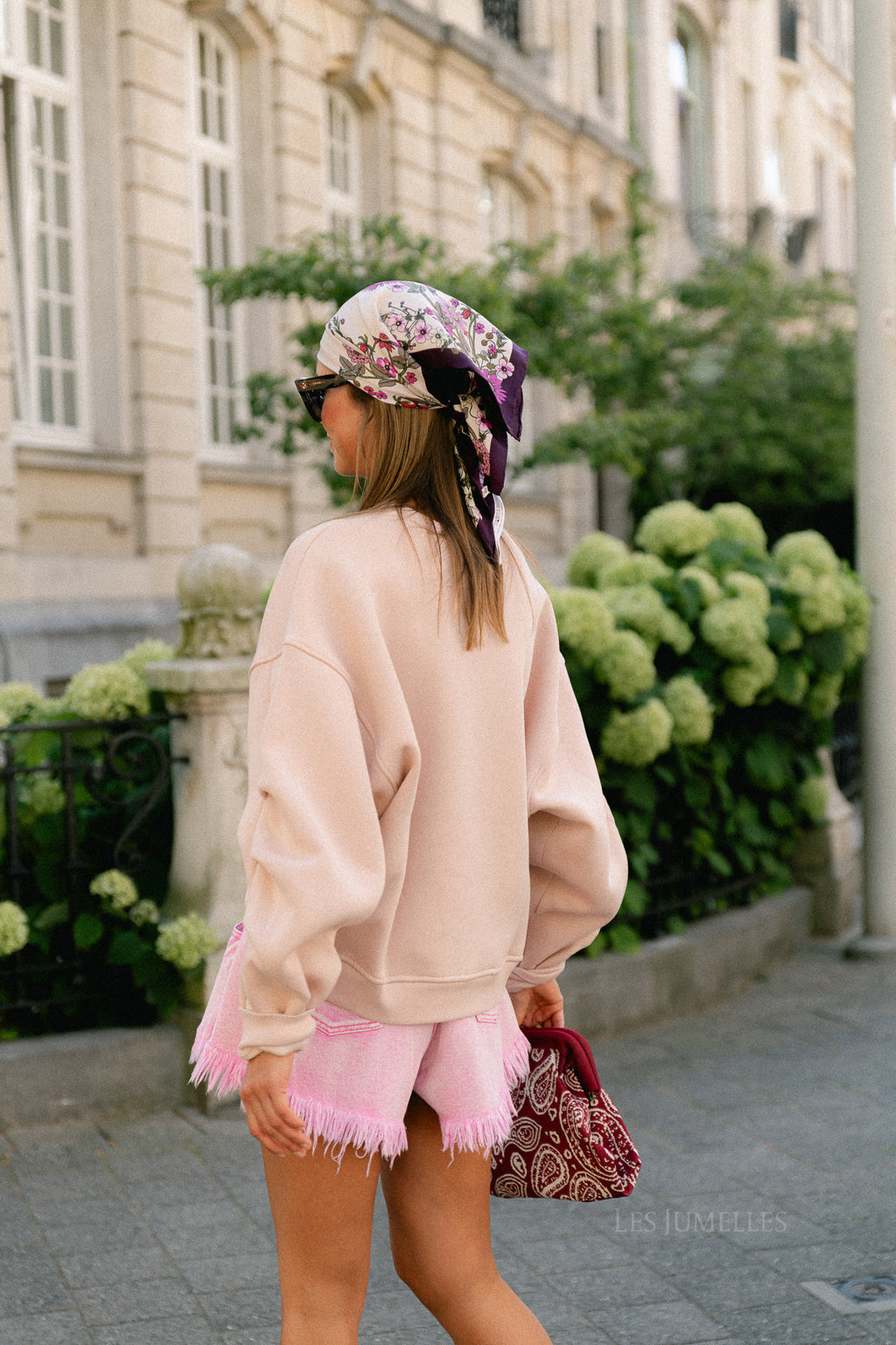Margot denim shorts washed pink