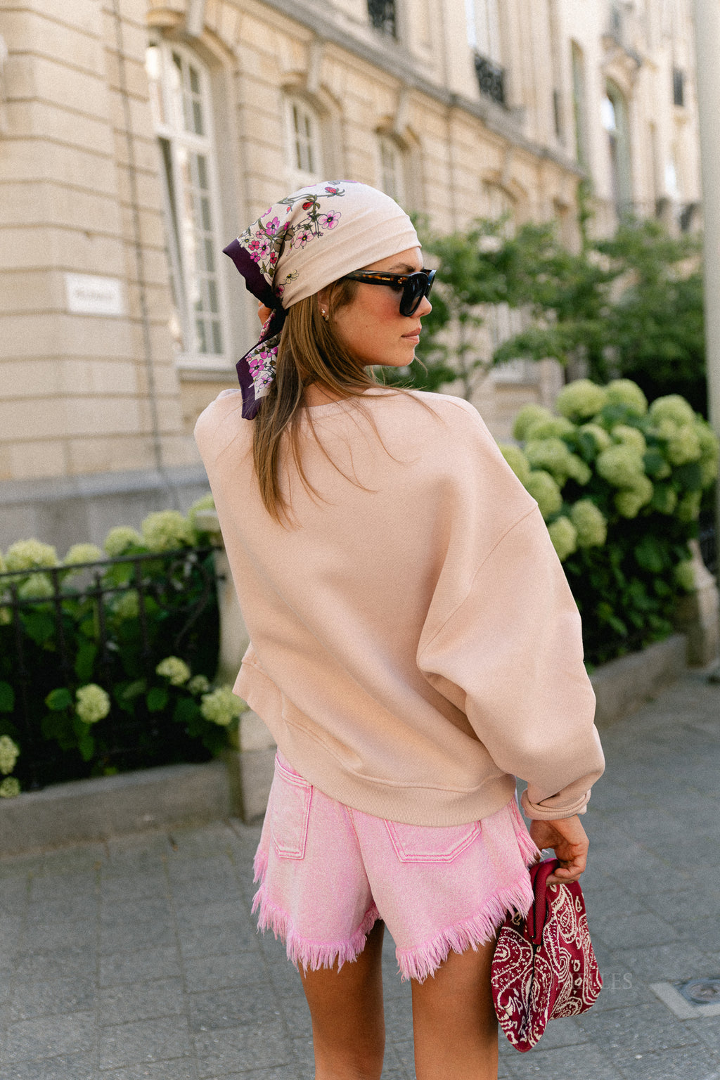 Margot denim shorts washed pink