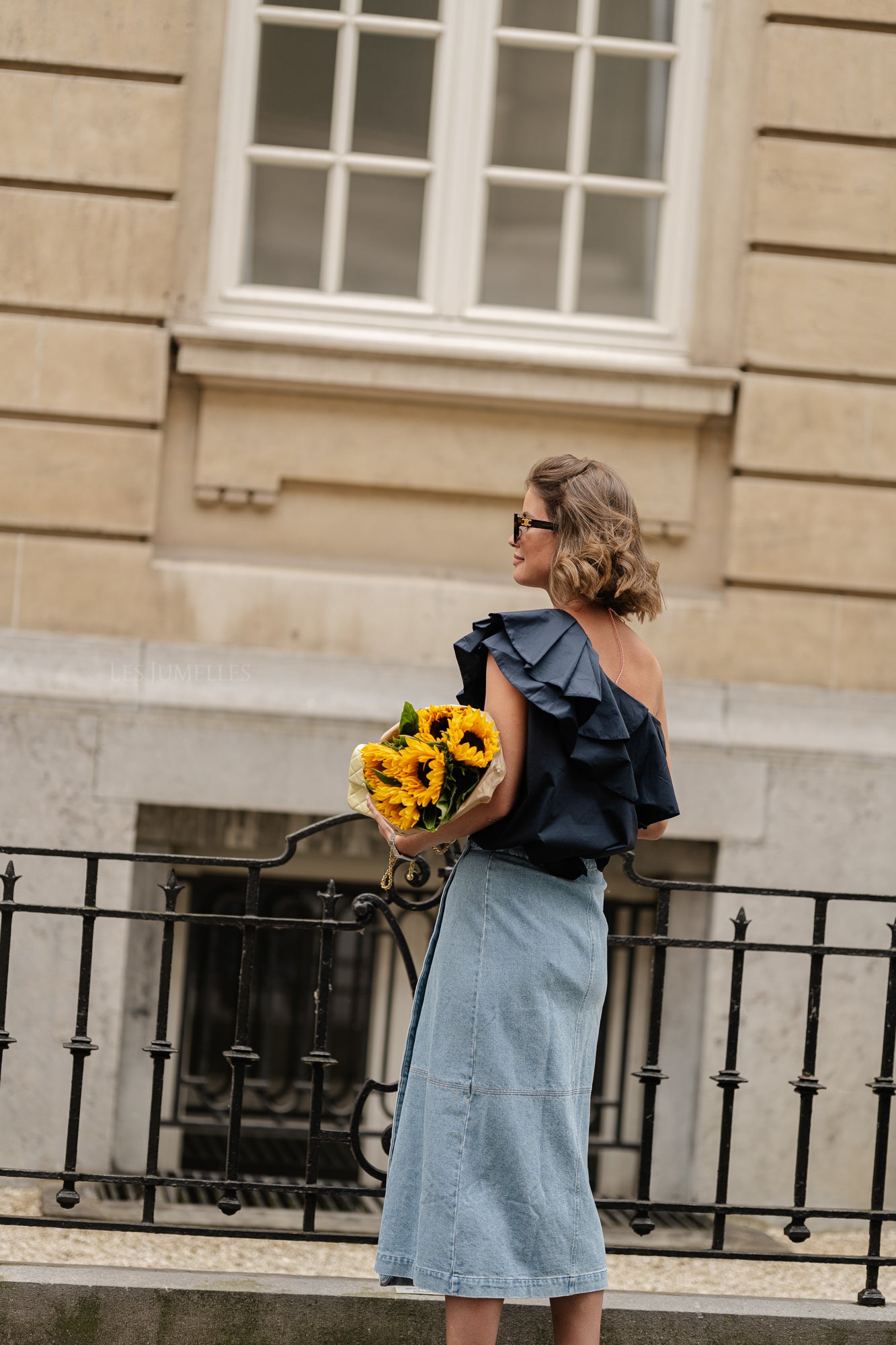 Vita long denim skirt blue