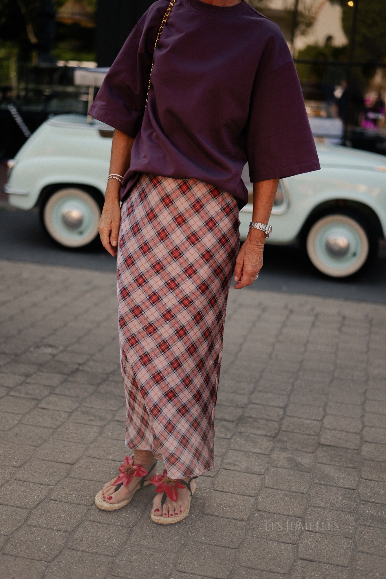 Silva skirt pink check