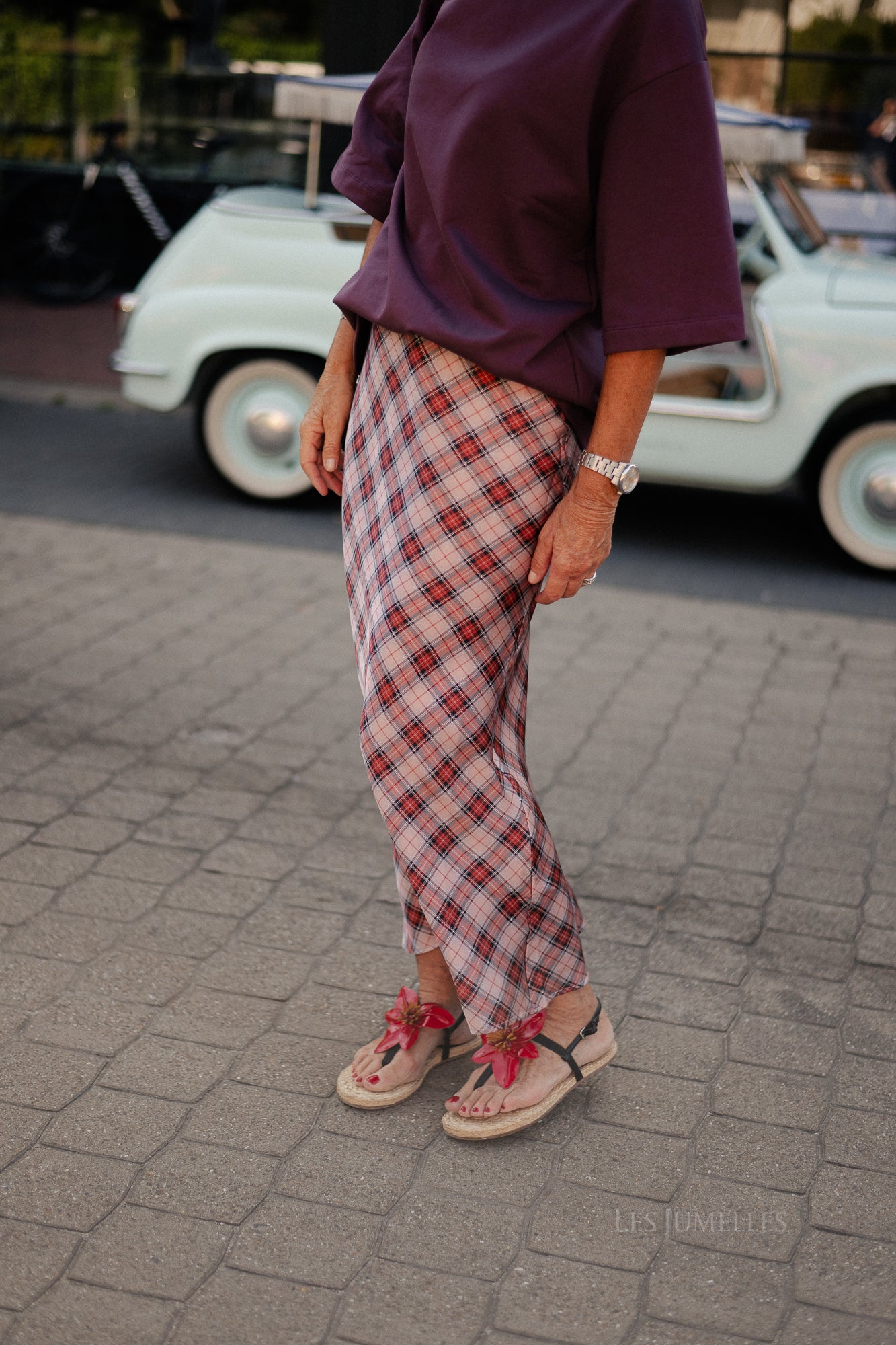 Silva skirt pink check