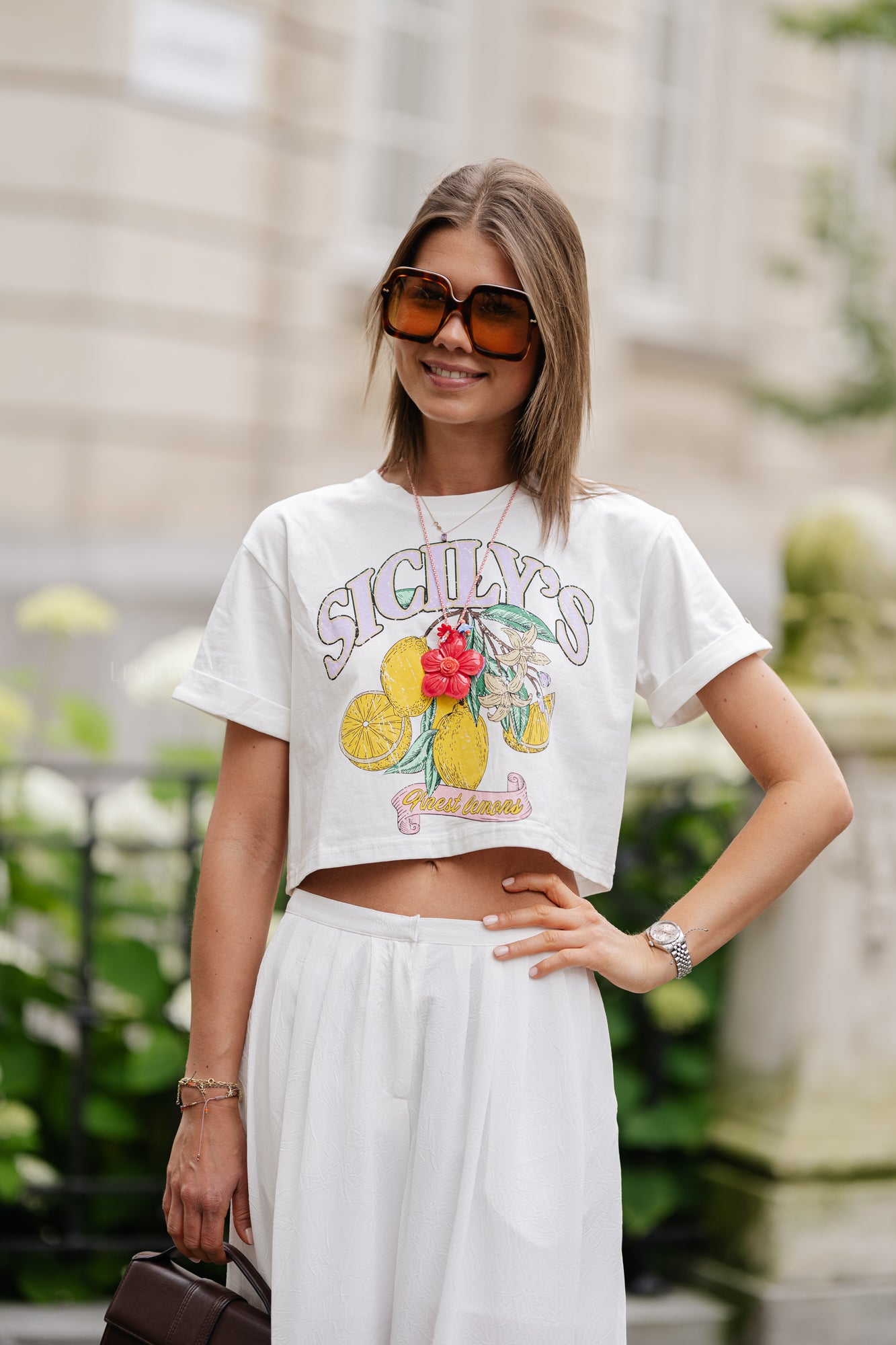 T-shirt court Sicily blanc