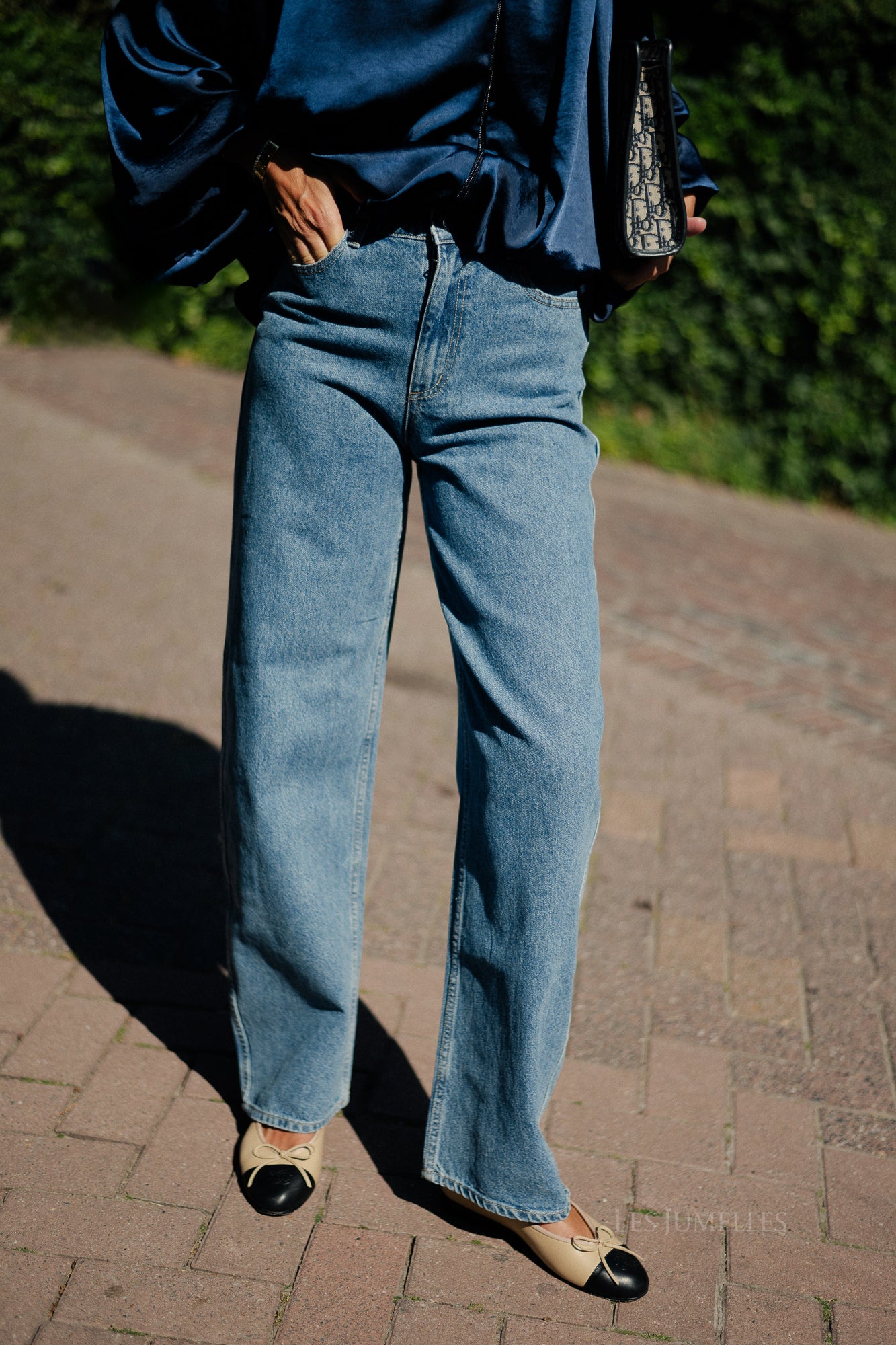 Theodora denim trousers mid blue