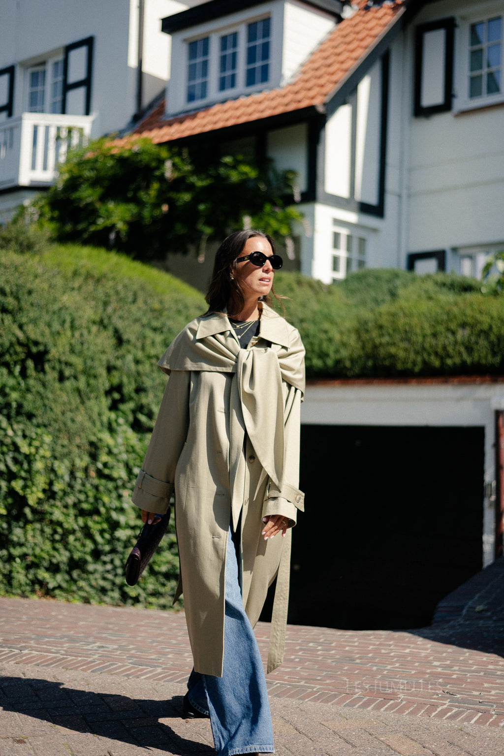 SLFSandra scarf coat slate green