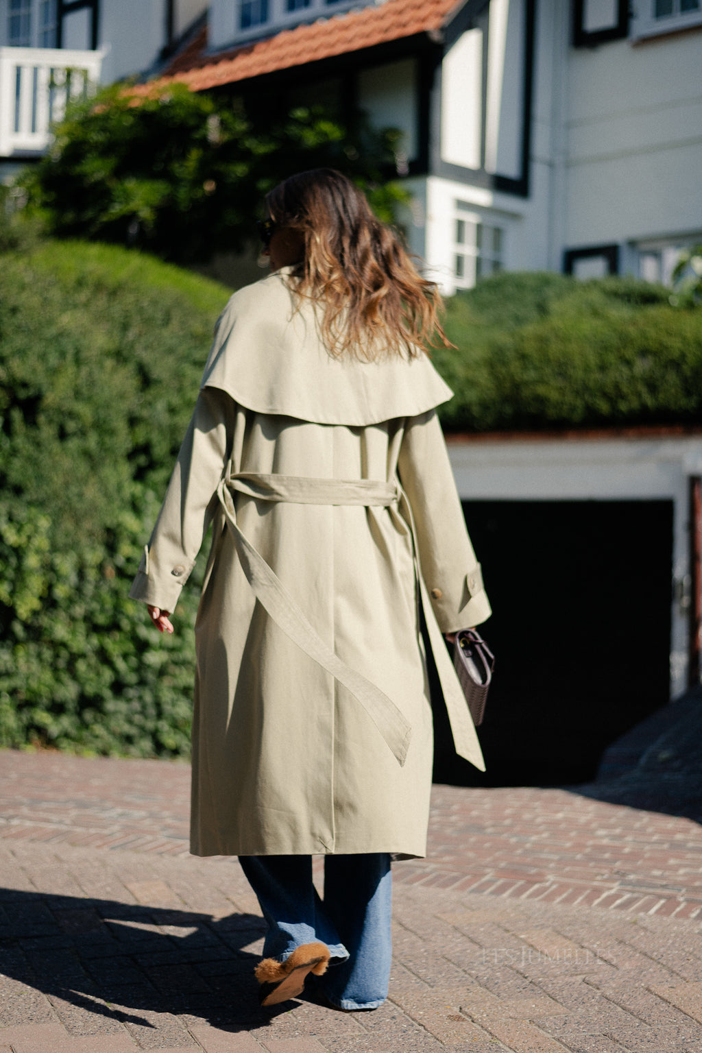 SLFSandra scarf coat slate green