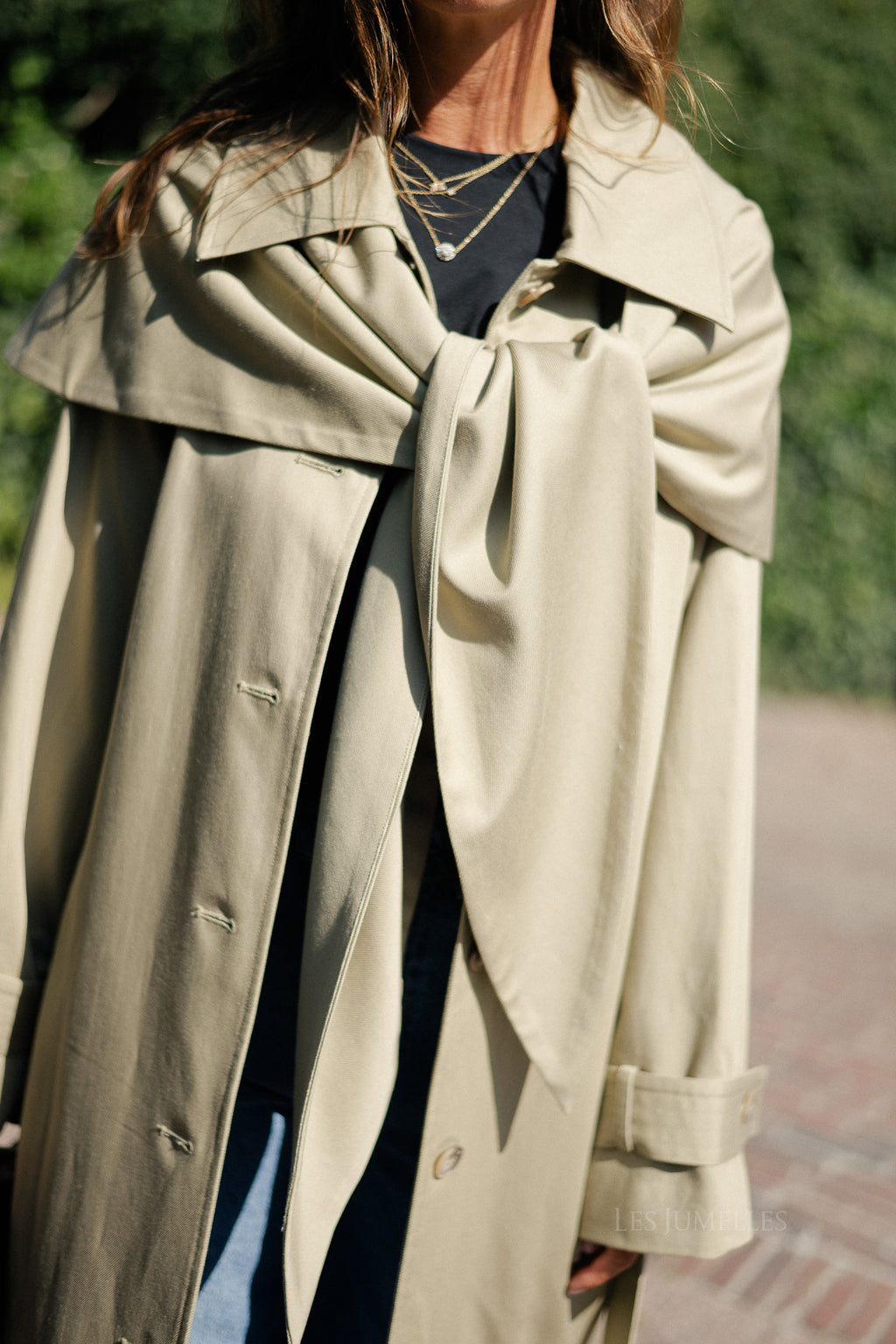 SLFSandra scarf coat slate green