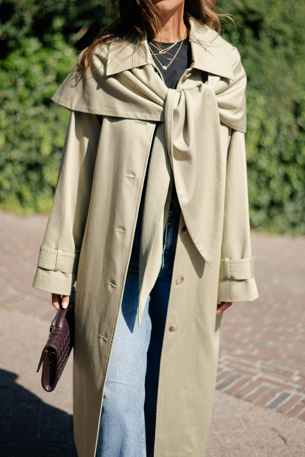 SLFSandra scarf coat slate green