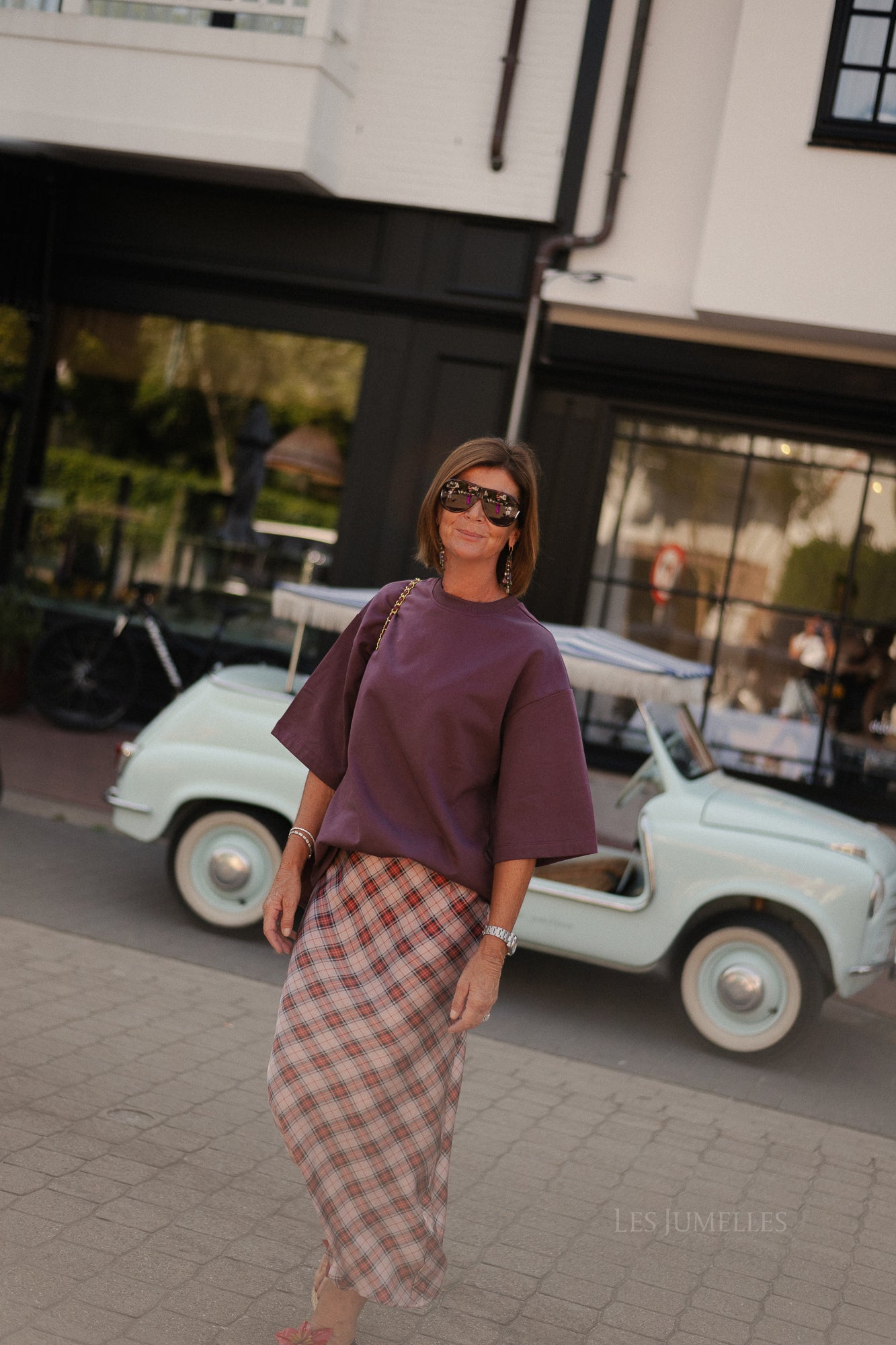Silva skirt pink check