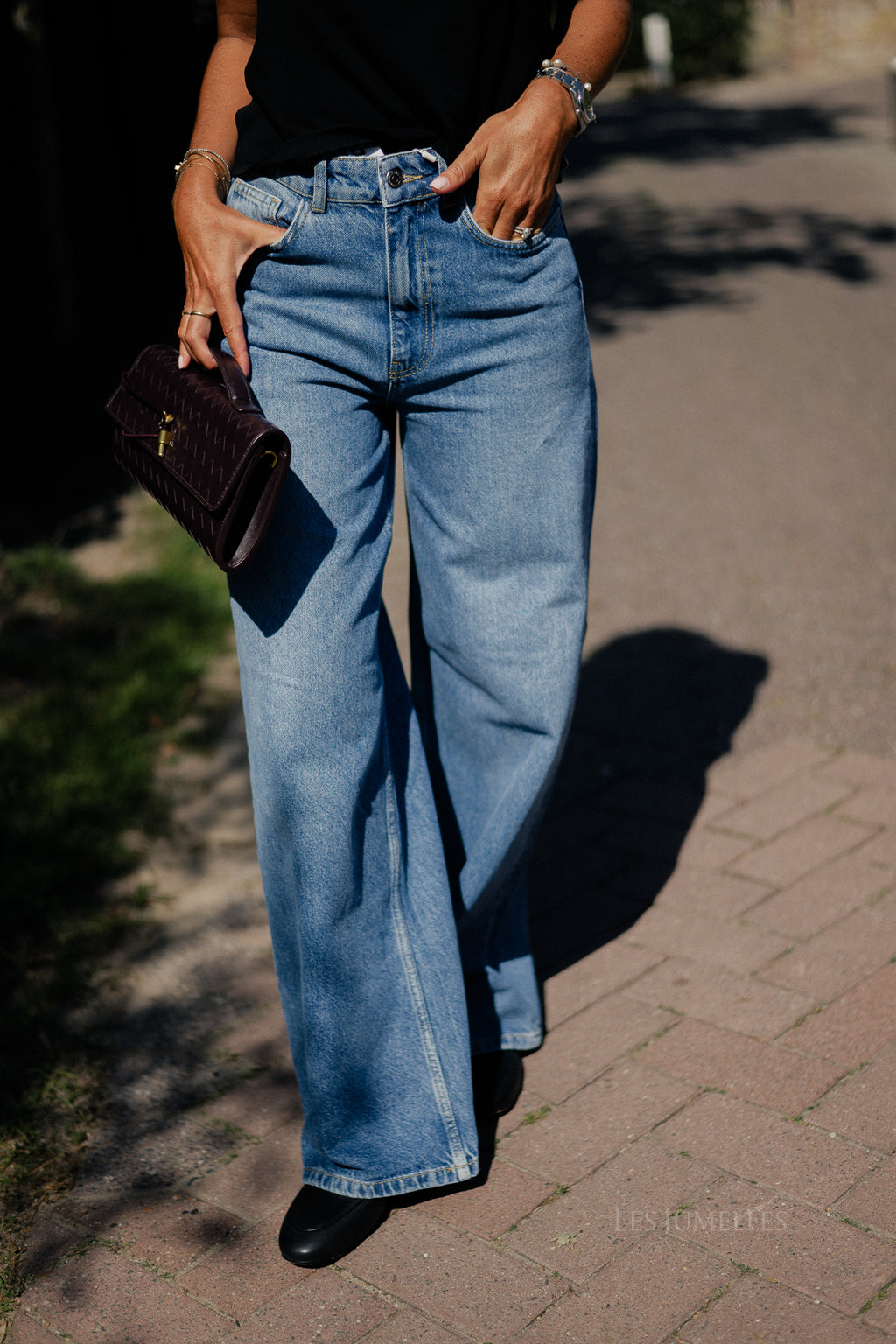 OBJNia Beate jeans dark blue denim