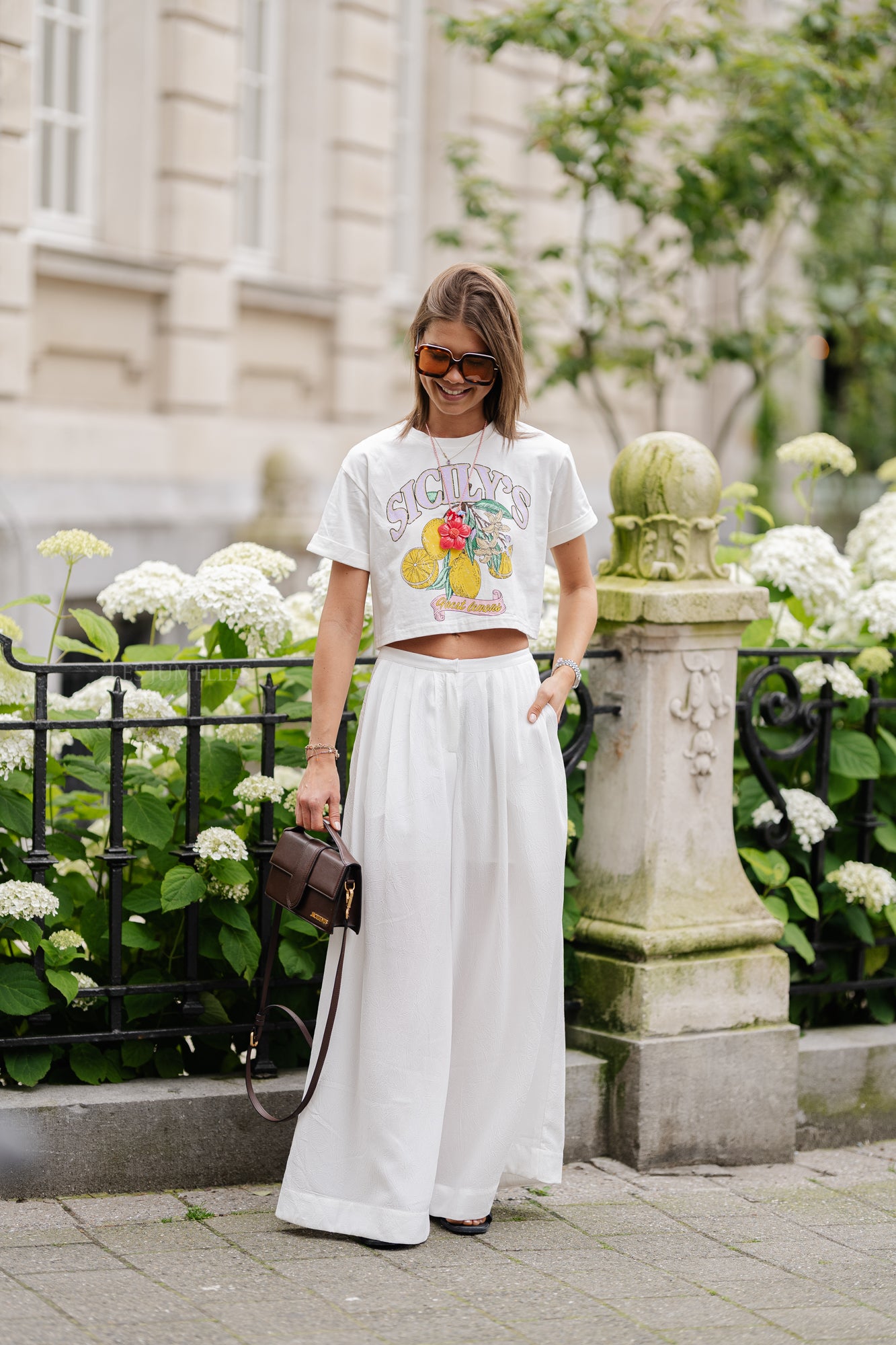 Sicily cropped t-shirt white
