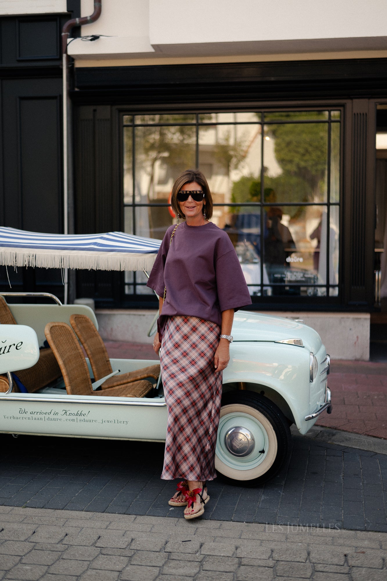 Silva skirt pink check