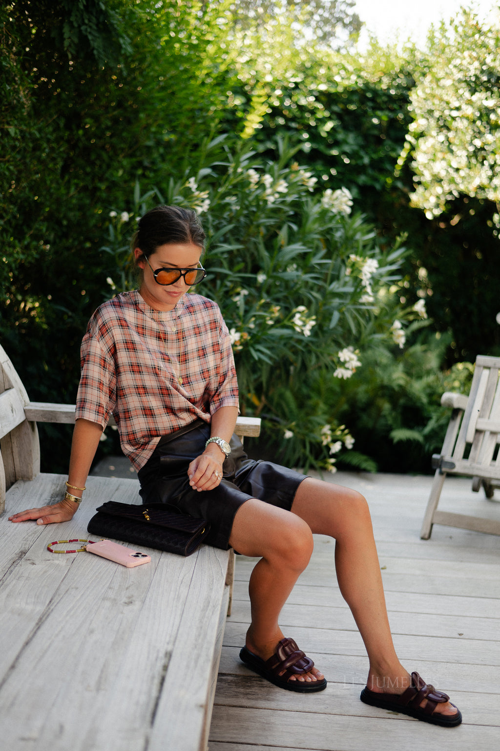 Yasmeen T-shirt blouse pink check