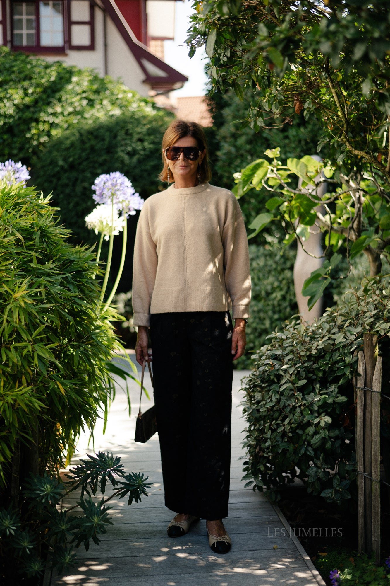 OBJLovia HW barrel pant black/seal brown