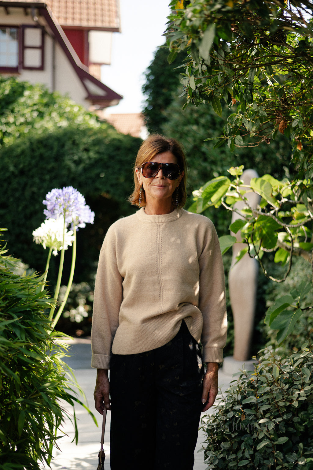 OBJJuno L/S O-neck knit tannin/melange