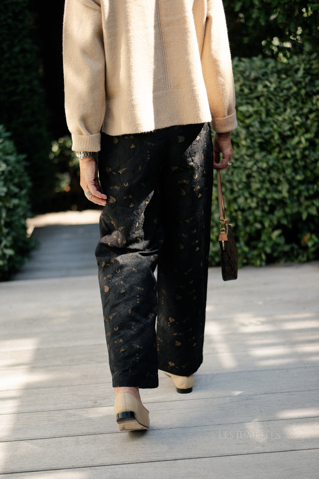 OBJLovia HW barrel pant black/seal brown