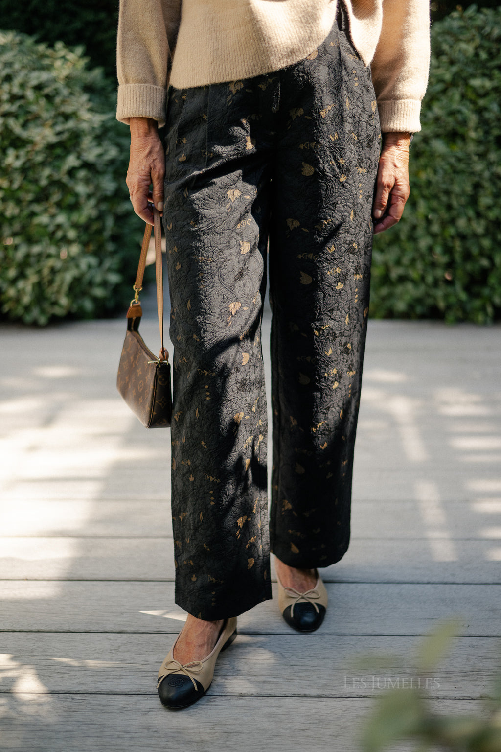 OBJLovia HW barrel pant black/seal brown