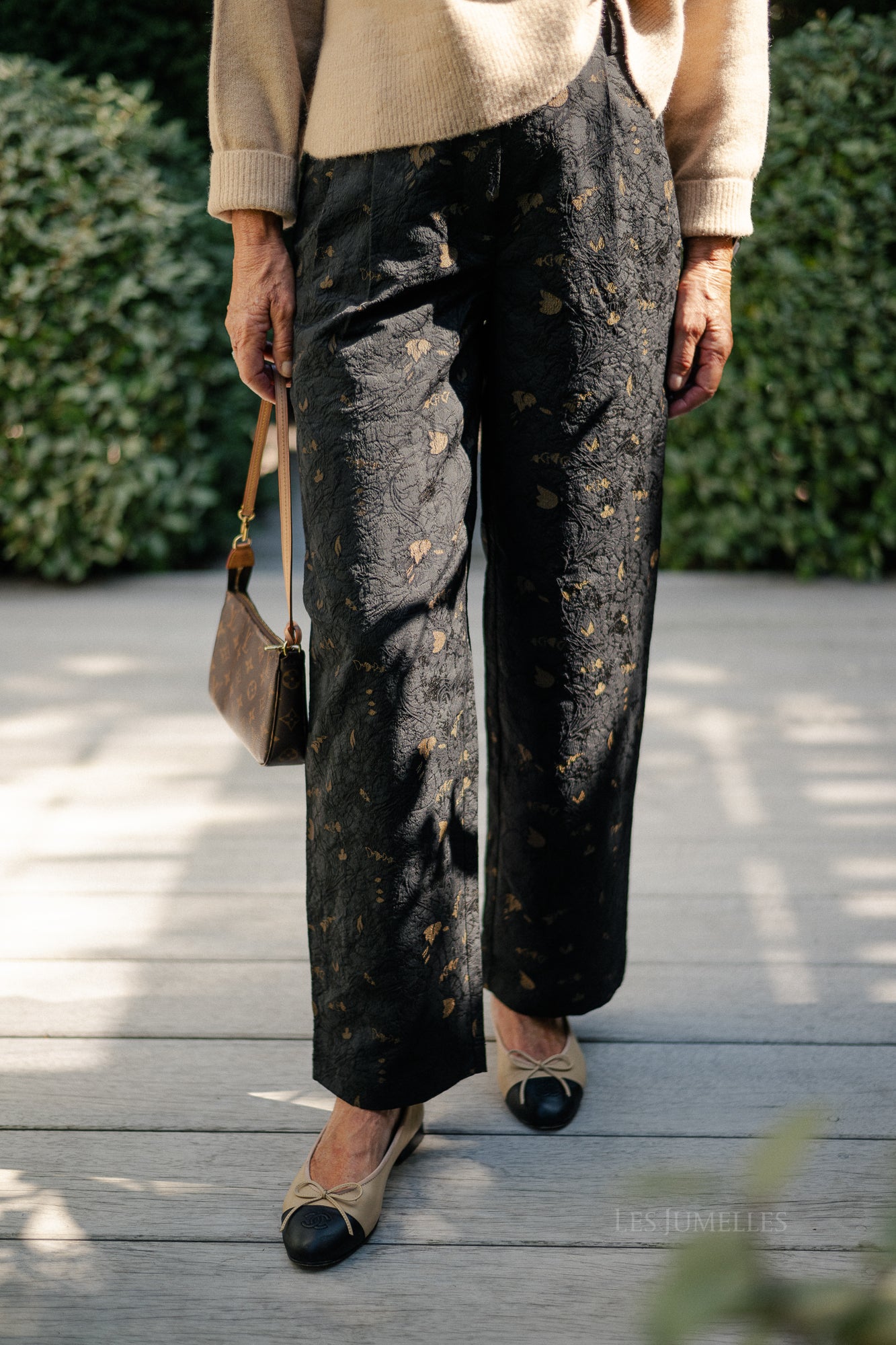 OBJLovia HW barrel pant black/seal brown