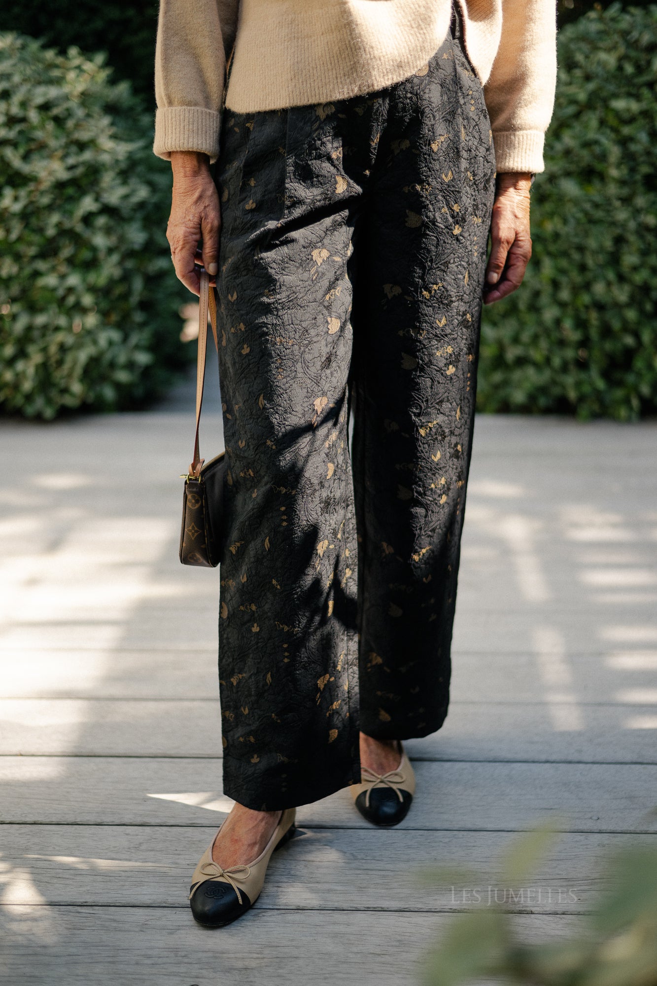 OBJLovia HW barrel pant black/seal brown