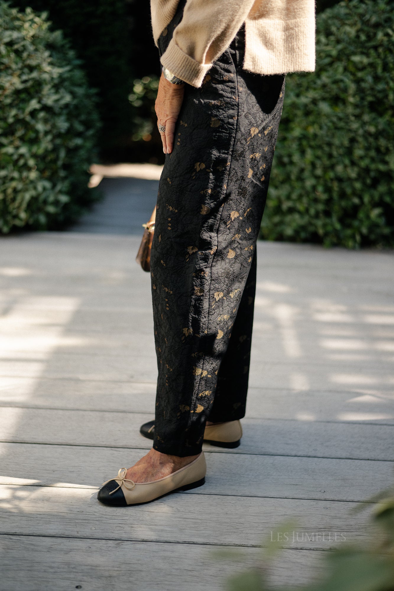 OBJLovia HW barrel pant black/seal brown