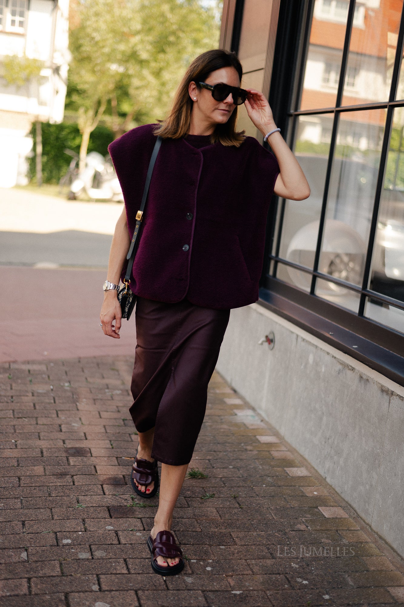 SLFSmilla short teddy vest fig