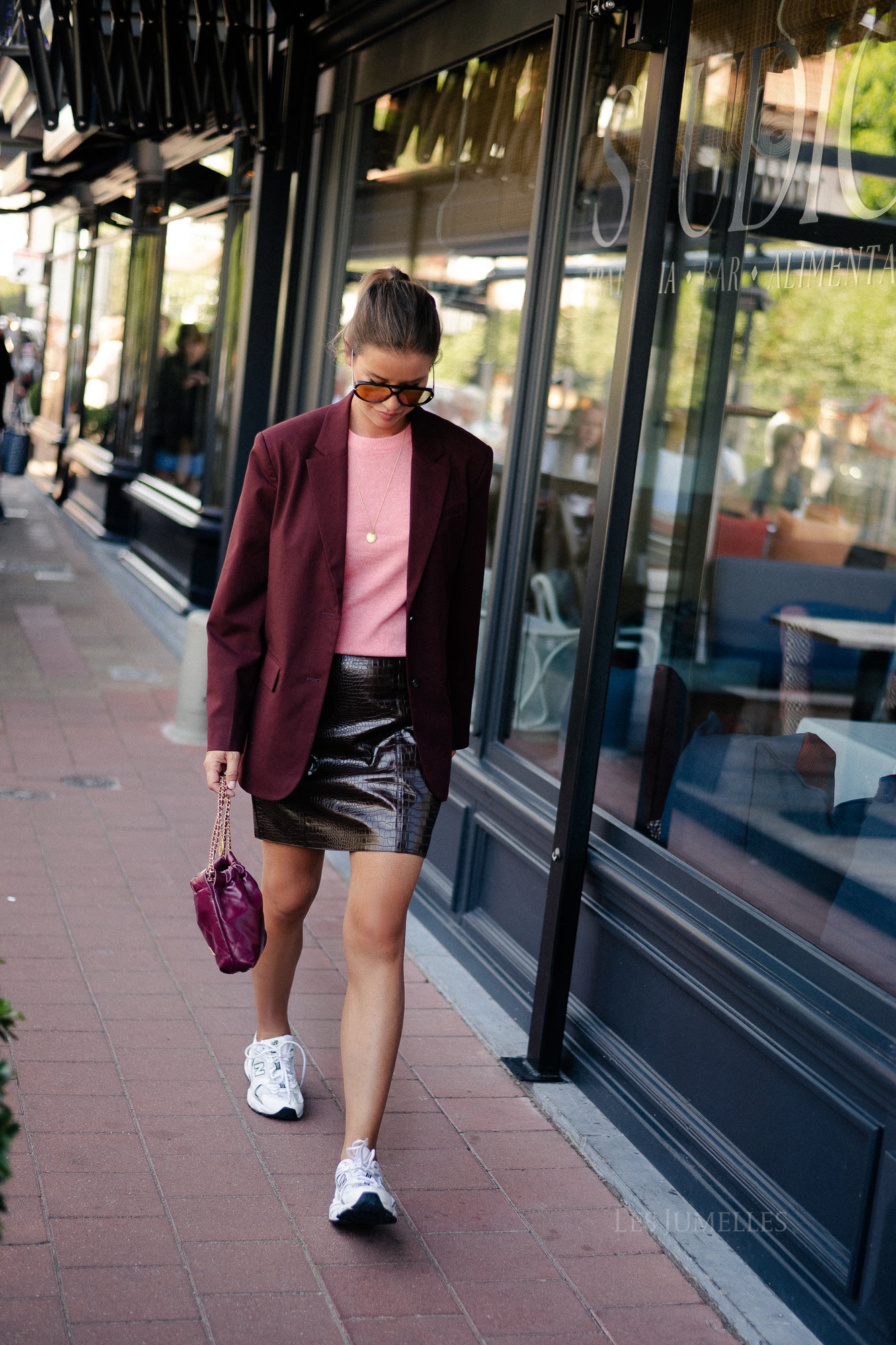 ROULia LS oversized blazer decadent chocolate