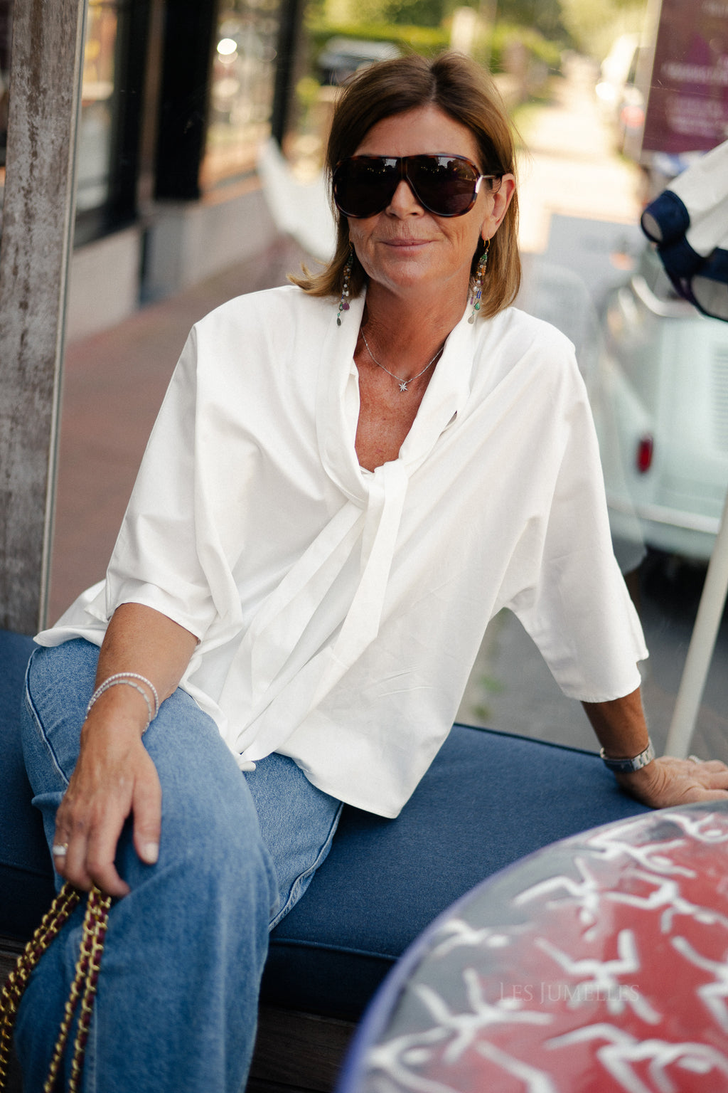 YASKaren 3/4 top star white